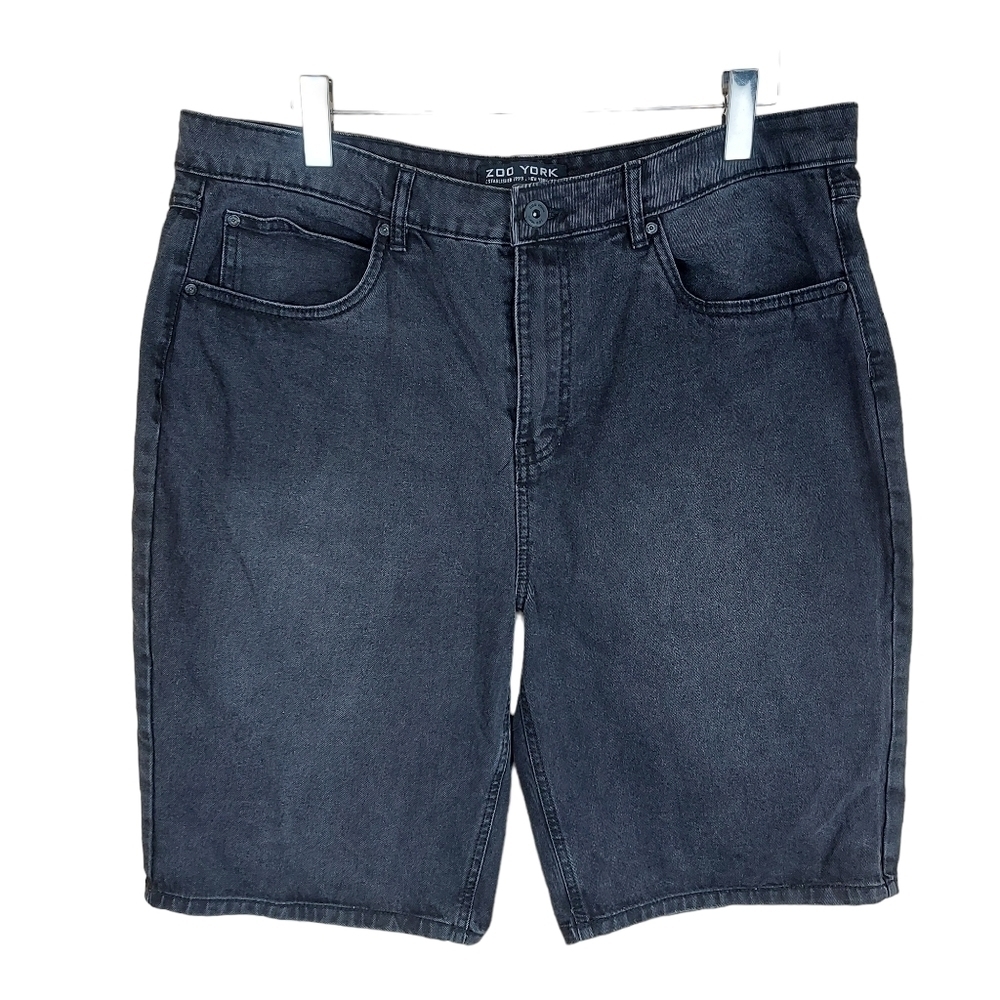 ZOO YORK black denim jeans men's bermuda shorts size 40